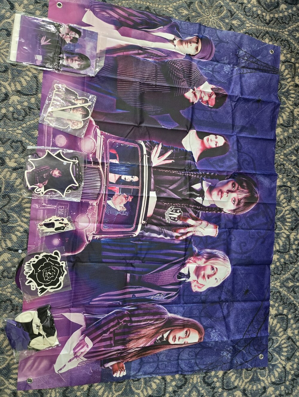 Purple Gothic Party Backdrop Banner - Home Party Supplies
